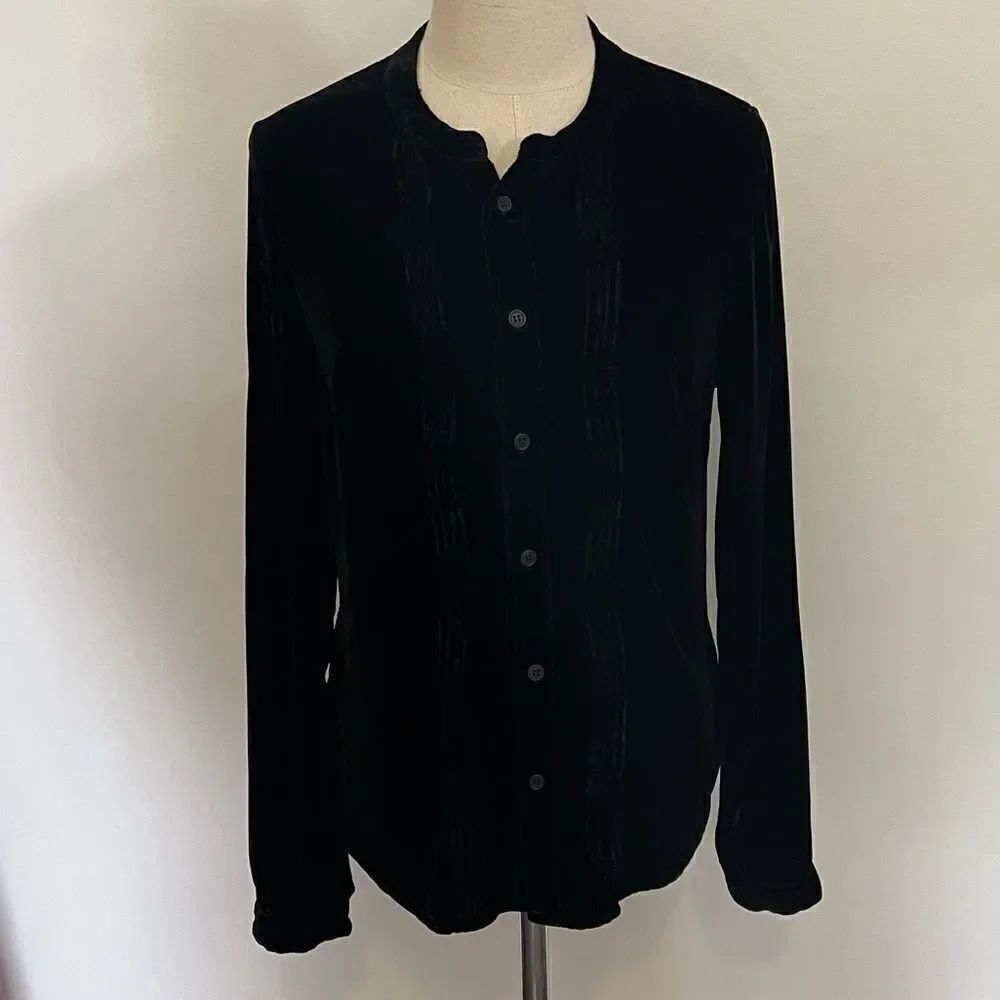 CP Shades Velvet Rayon Silk Button Down Small - Picture 4 of 9